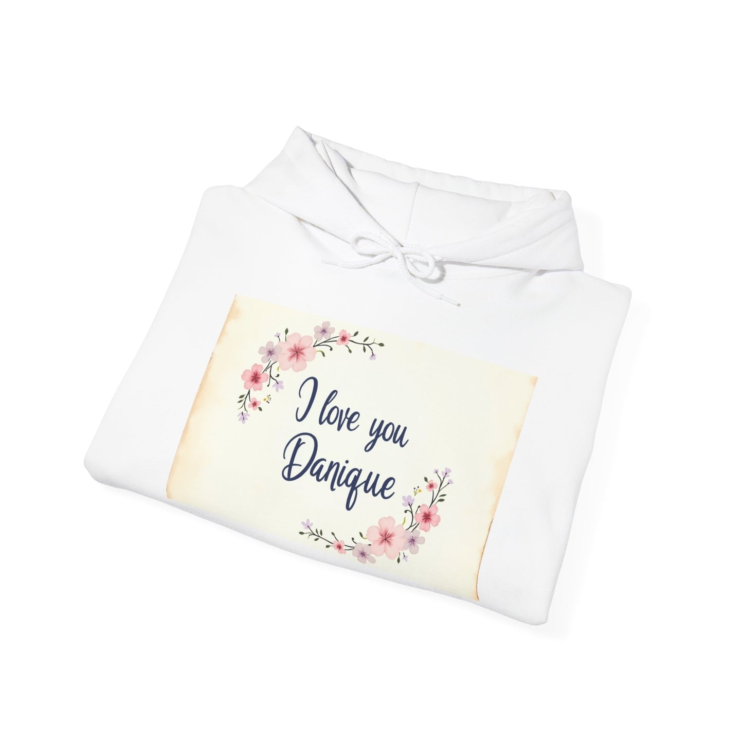 “Valentine special - Express Your Love - I Love You, Danique Hooded Sweatshirt”