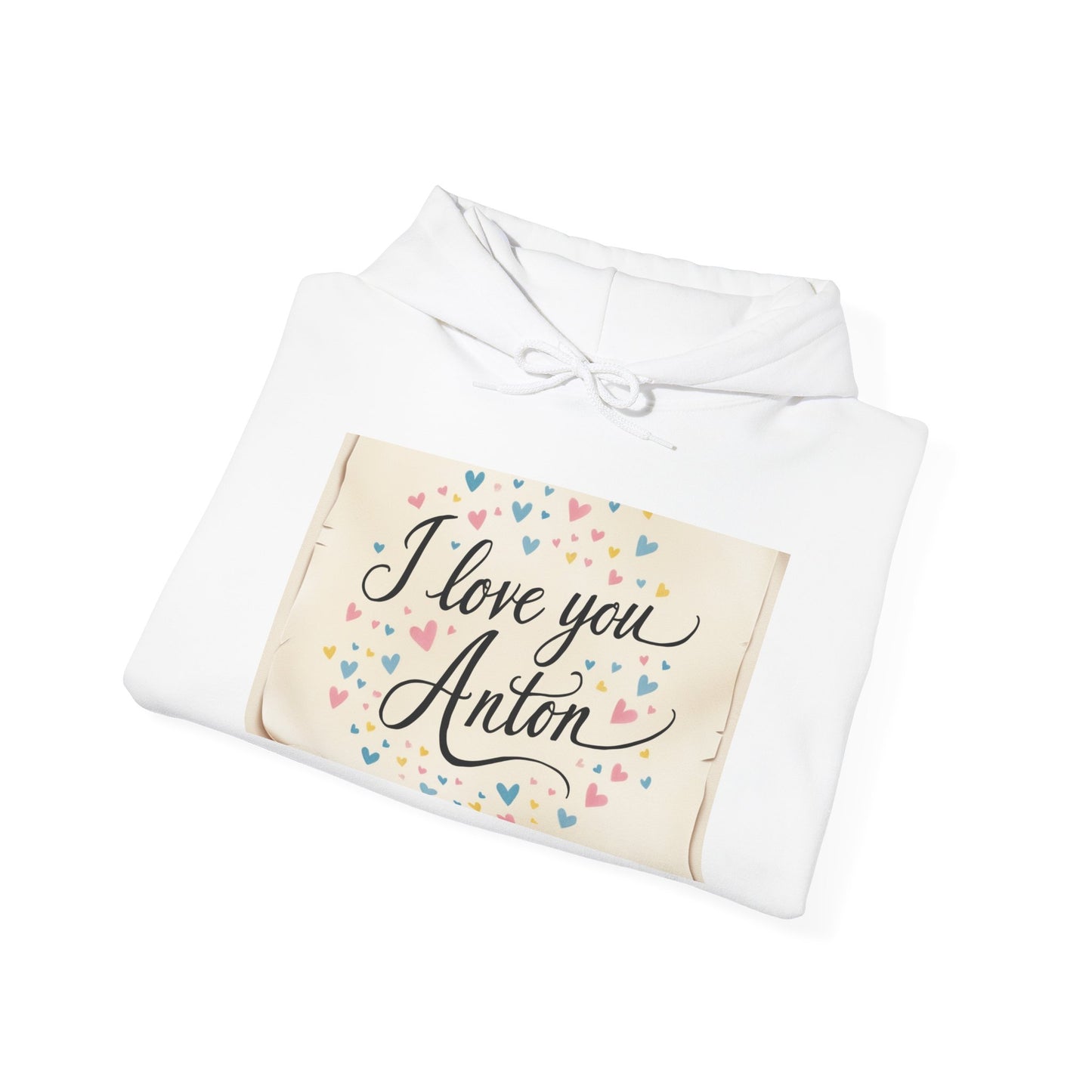 “Valentine special - Express Your Love - I Love You, Anton Hooded Sweatshirt”