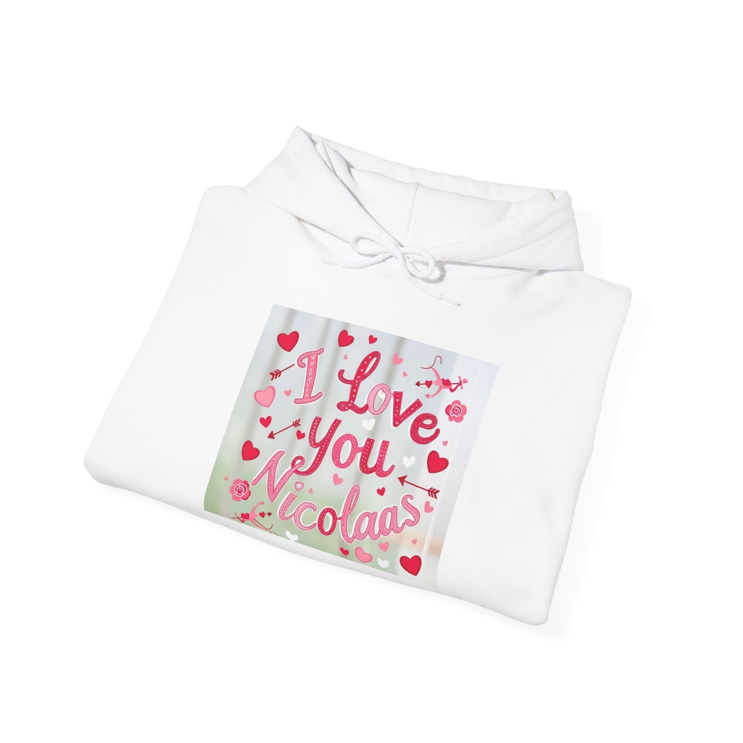 “Valentine special - Express Your Love - I Love You, Nicolas Hooded Sweatshirt”
