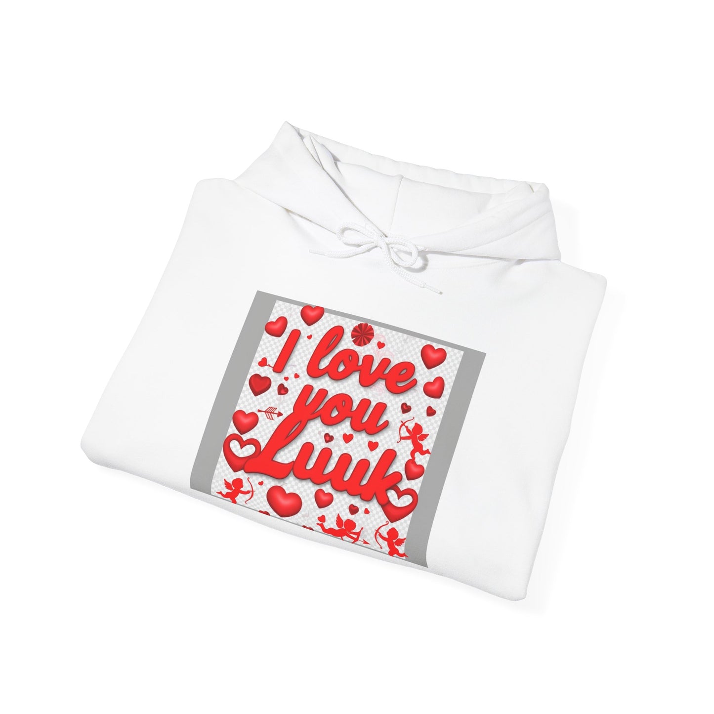 “Valentine special - Express Your Love - I Love You, Luuk Hooded Sweatshirt”