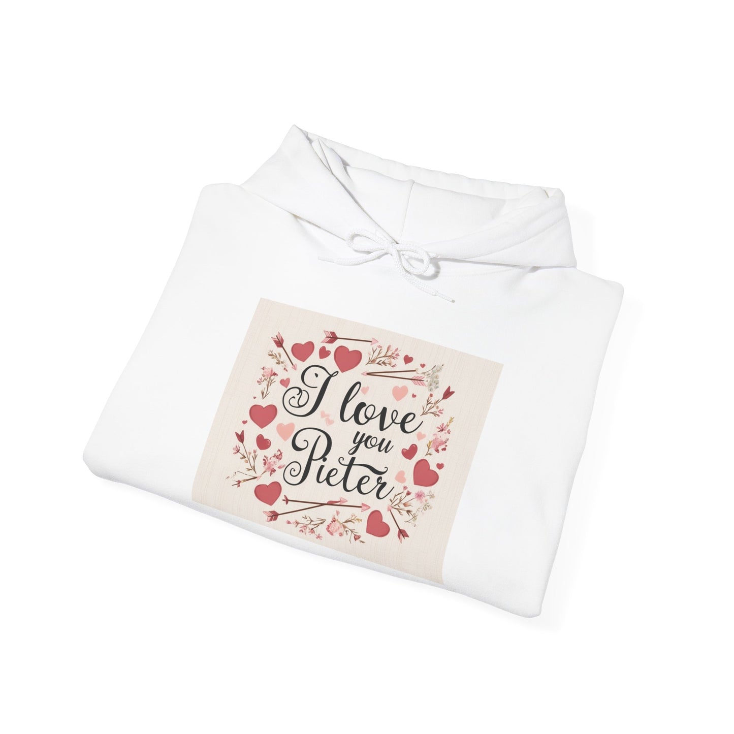 “Valentine special - Express Your Love - I Love You, Pieter Hooded Sweatshirt”