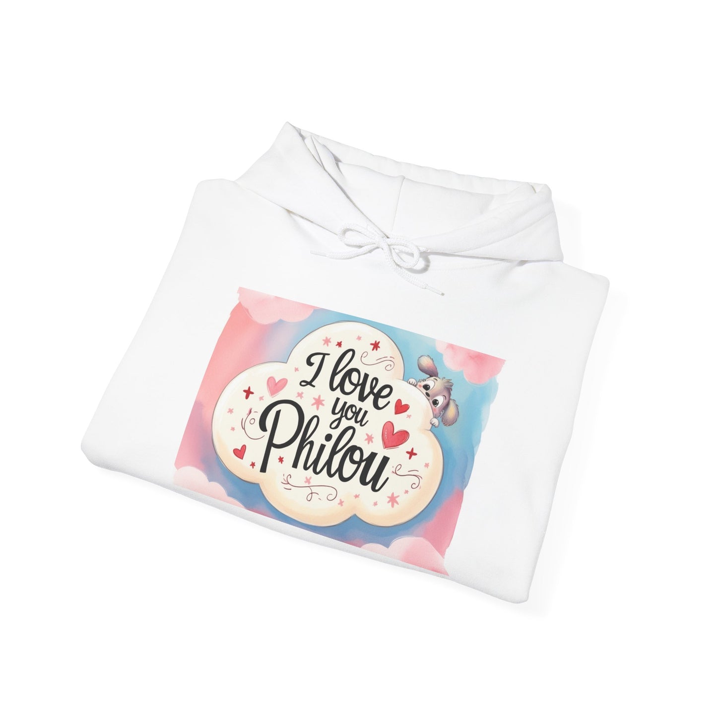 “Valentine special - Express Your Love - I Love You, Philou Hooded Sweatshirt”