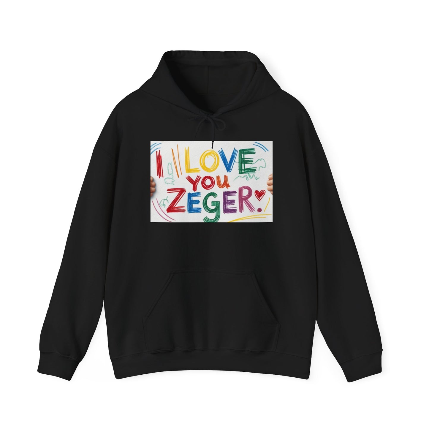 “Valentine special - Express Your Love - I Love You, Zeger Hooded Sweatshirt”