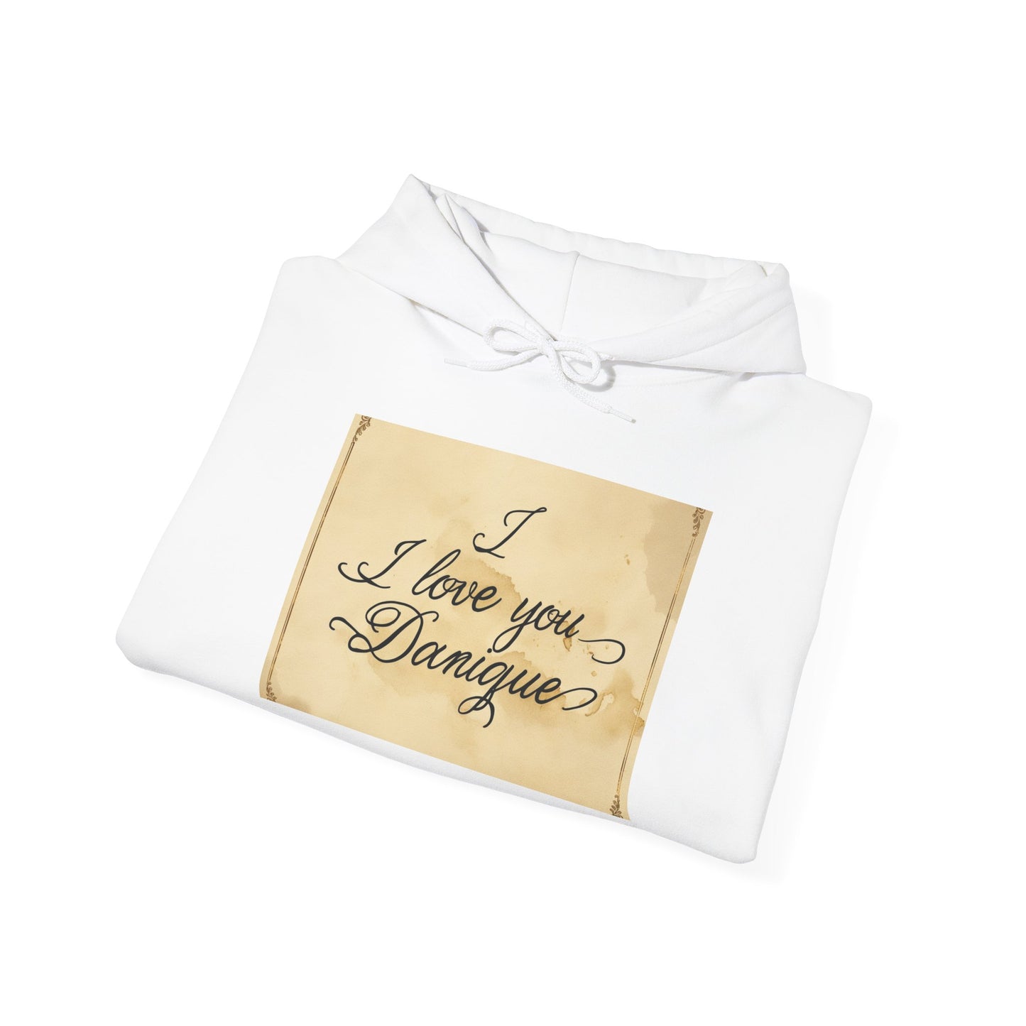 “Valentine special - Express Your Love - I Love You, Danique Hooded Sweatshirt”