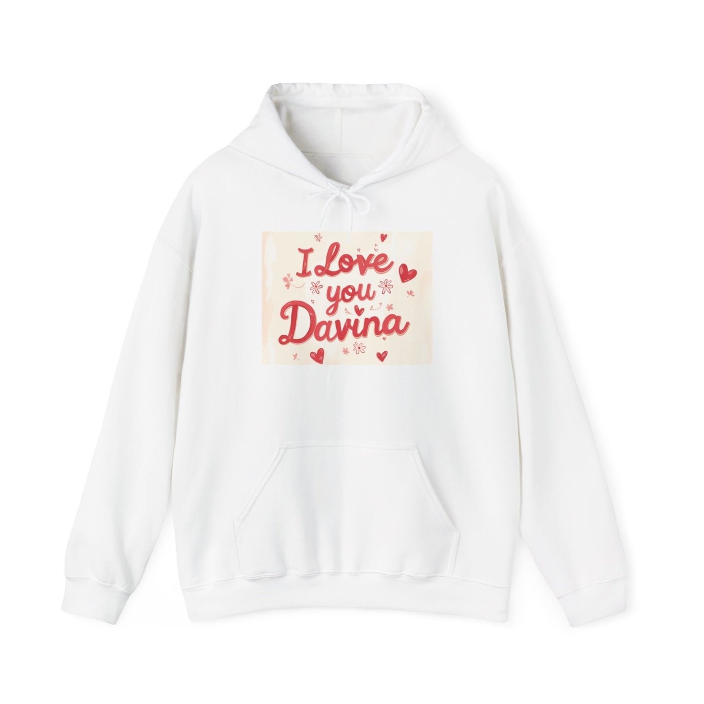 “Valentine special - Express Your Love - I Love You, Davina Hooded Sweatshirt”