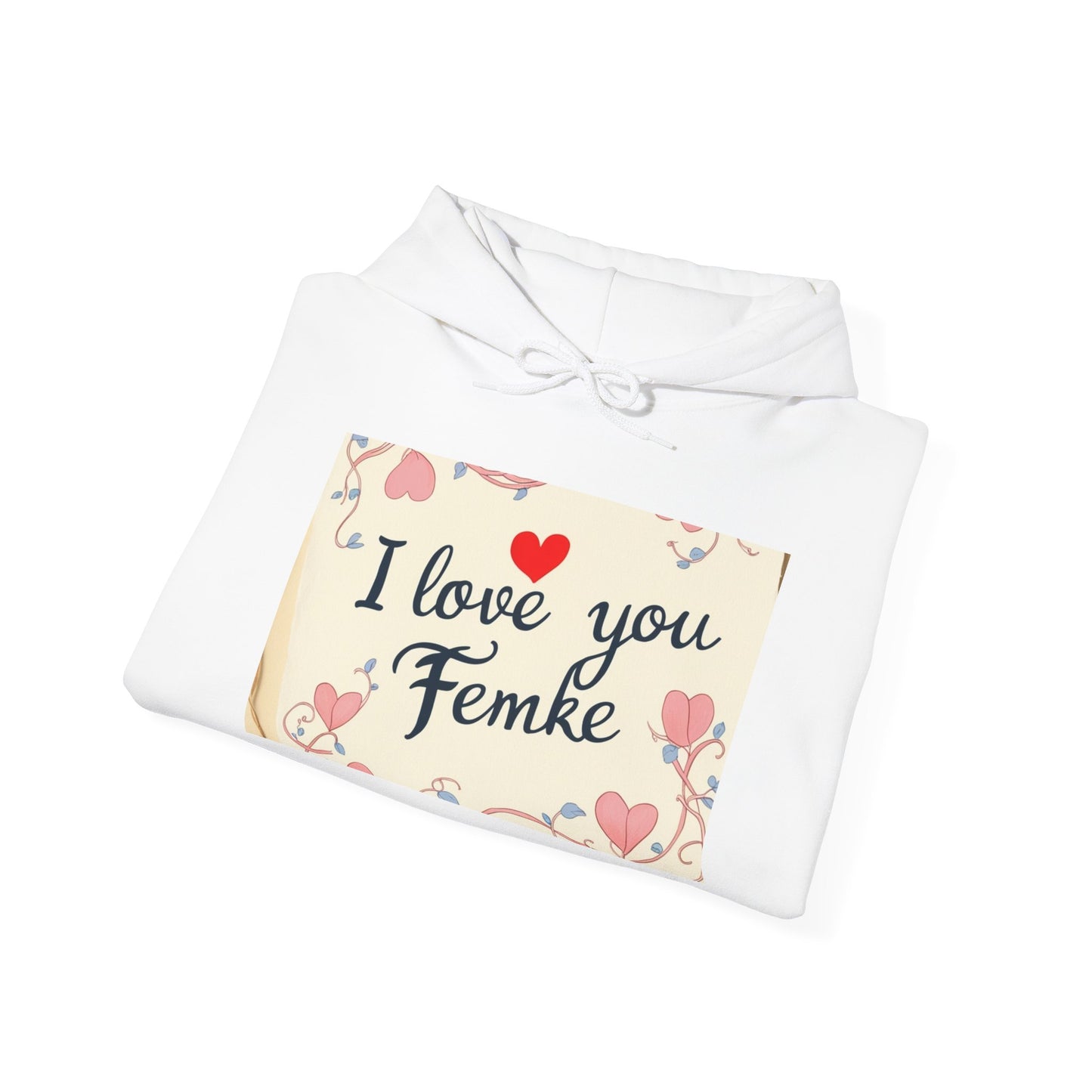“Valentine special - Express Your Love - I Love You, Femke Hooded Sweatshirt”