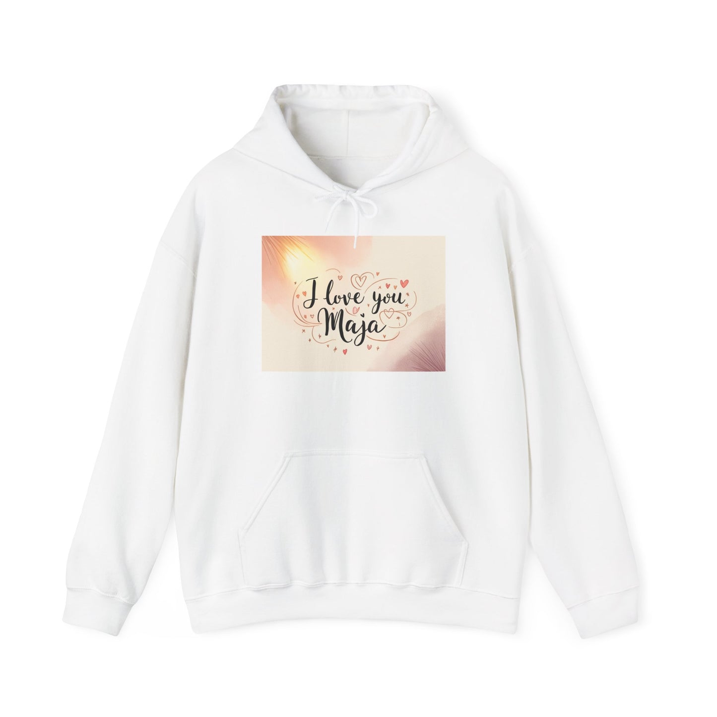 “Valentine special - Express Your Love - I Love You, Maja Hooded Sweatshirt”