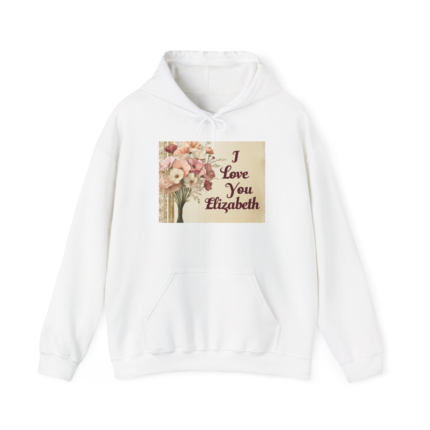 “Valentine special - Express Your Love - I Love You, Elizabeth Hooded Sweatshirt”