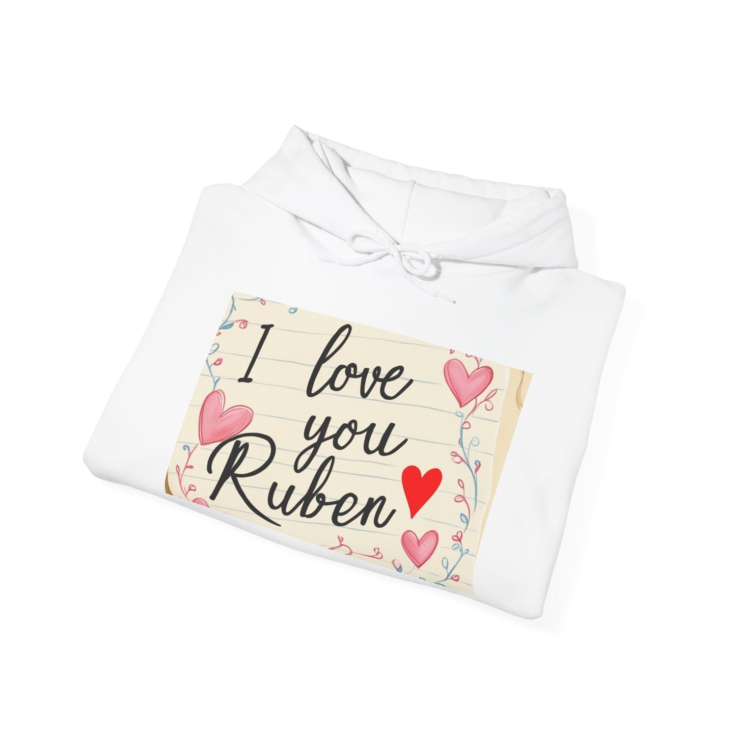 “Valentine special - Express Your Love - I Love You, Ruben Hooded Sweatshirt”