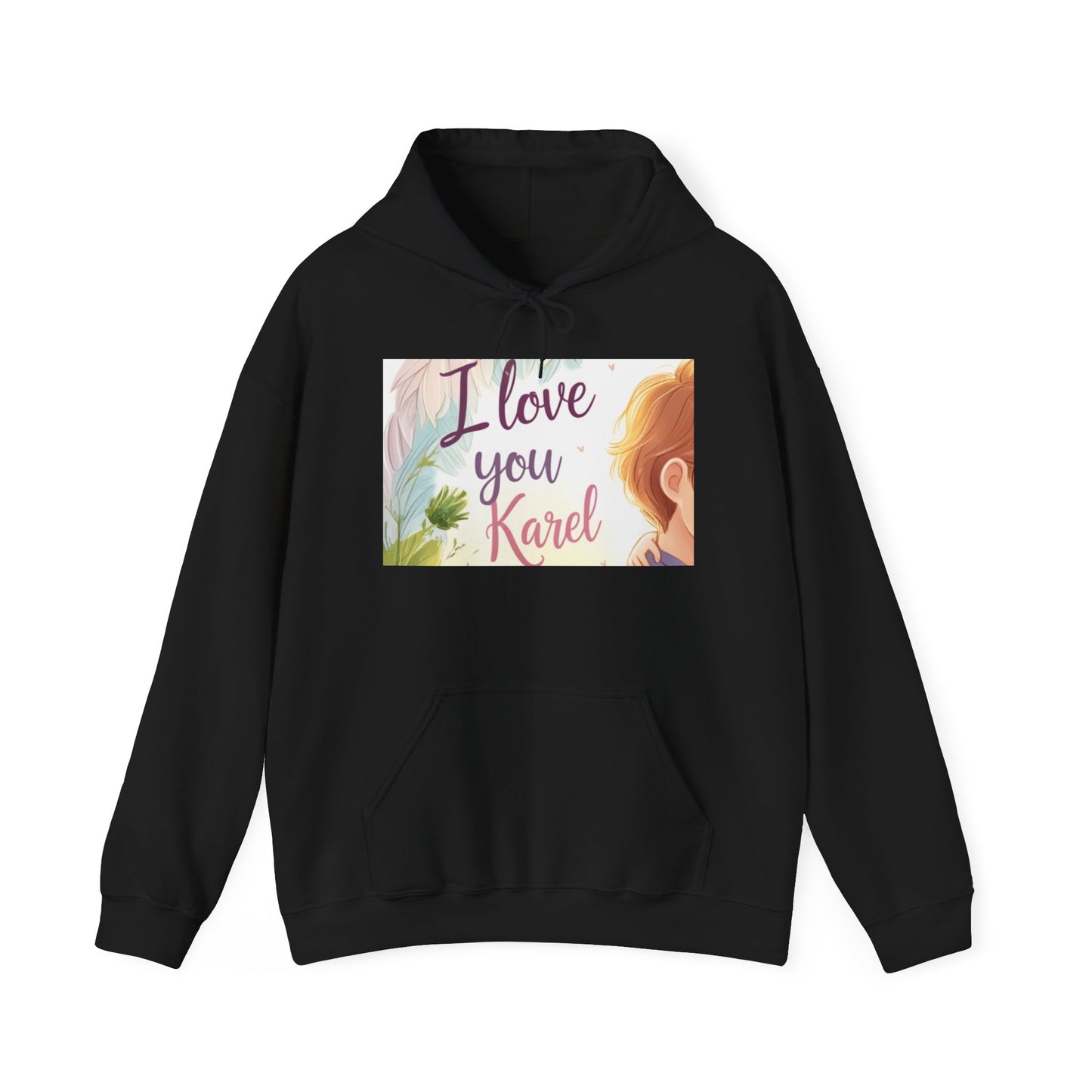 “Valentine special - Express Your Love - I Love You, Karel Hooded Sweatshirt”