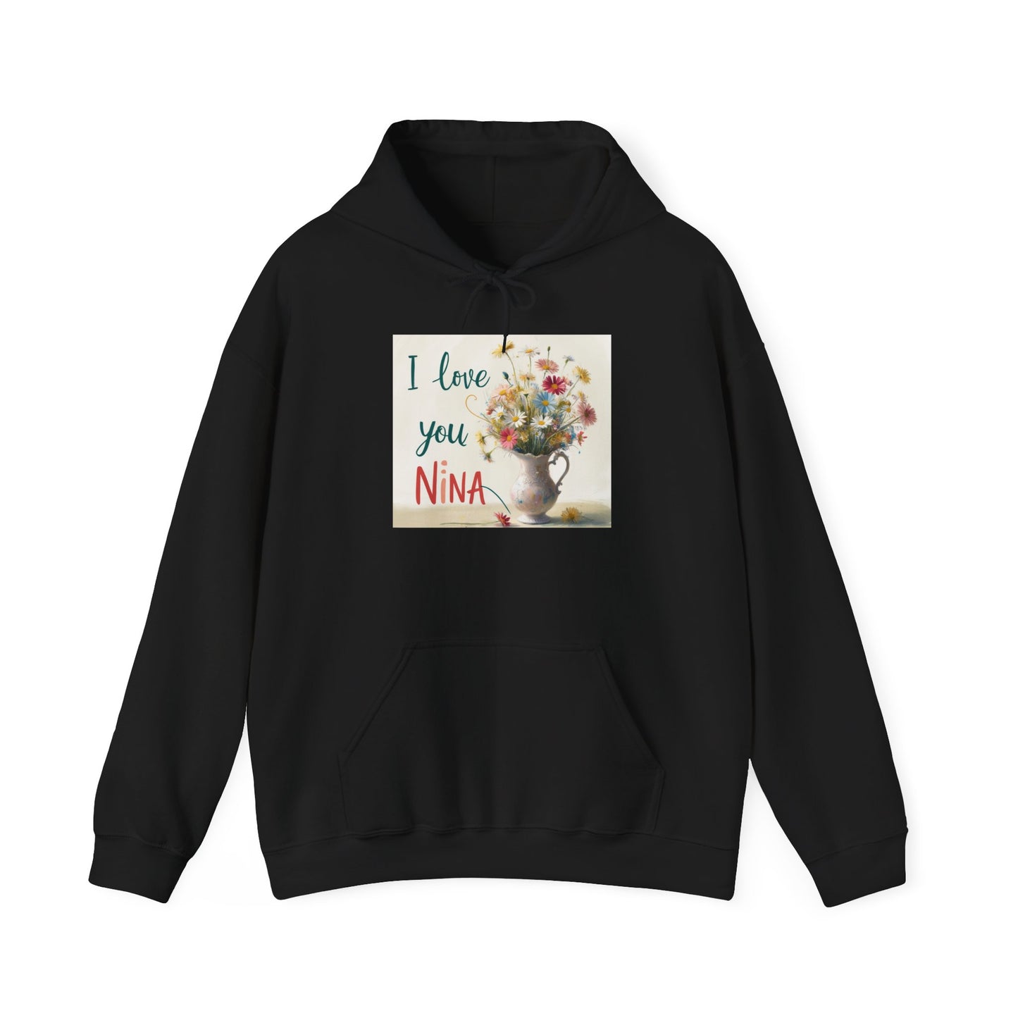 “Valentine special - Express Your Love - I Love You, Nina Hooded Sweatshirt”