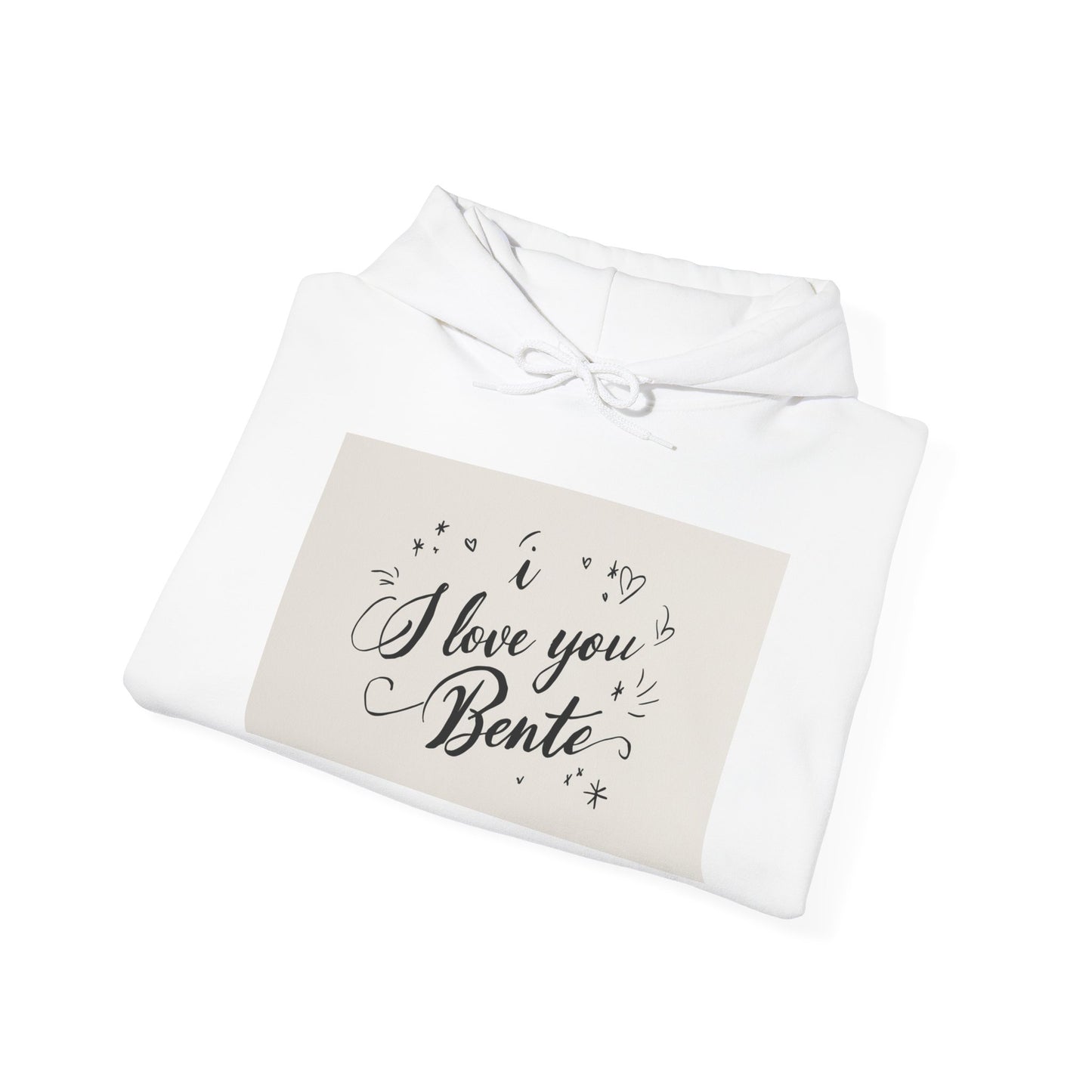 “Valentine special - Express Your Love - I Love You, Bente Hooded Sweatshirt”