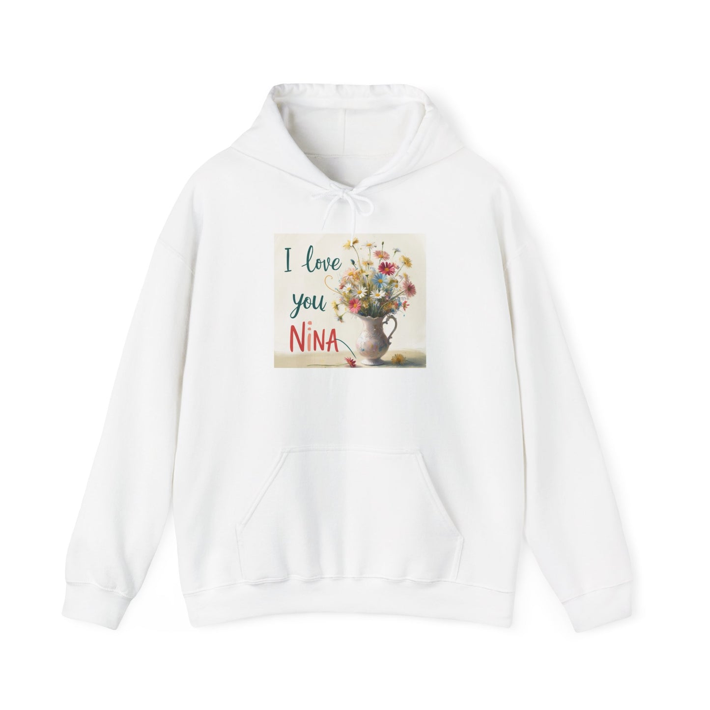 “Valentine special - Express Your Love - I Love You, Nina Hooded Sweatshirt”