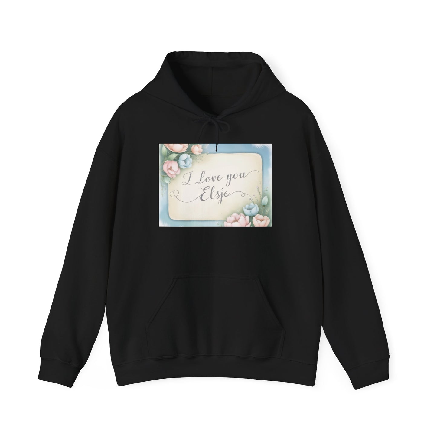 “Valentine special - Express Your Love - I Love You, Elsje Hooded Sweatshirt”