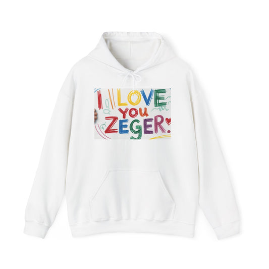 “Valentine special - Express Your Love - I Love You, Zeger Hooded Sweatshirt”