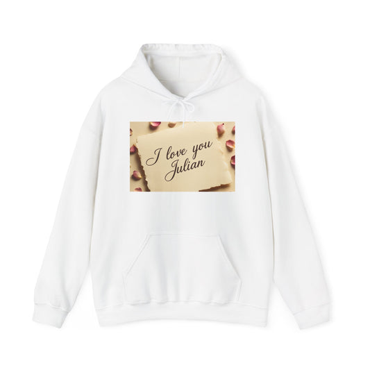 “Valentine special - Express Your Love - I Love You, Julian Hooded Sweatshirt”