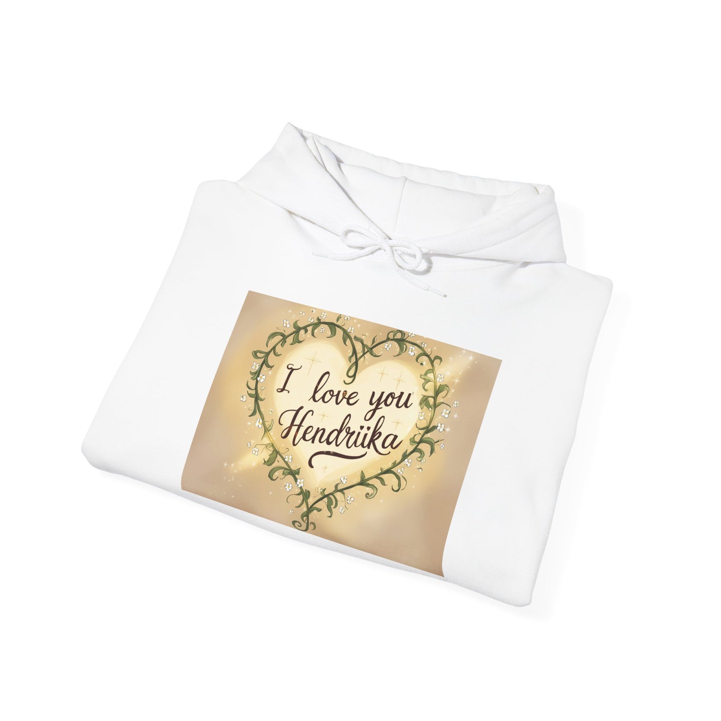 “Valentine special - Express Your Love - I Love You, Hendrika Hooded Sweatshirt”