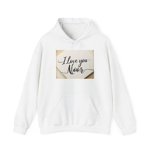 “Valentine special - Express Your Love - I Love You, Noor Hooded Sweatshirt”