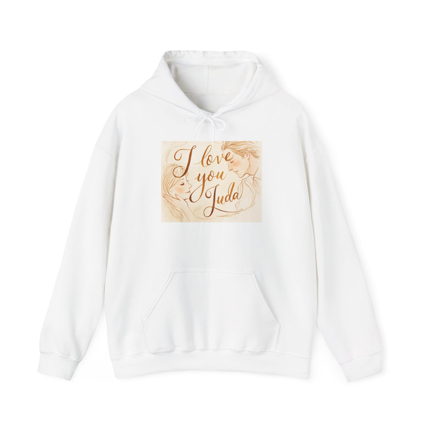 “Valentine special - Express Your Love - I Love You, Juda Hooded Sweatshirt”