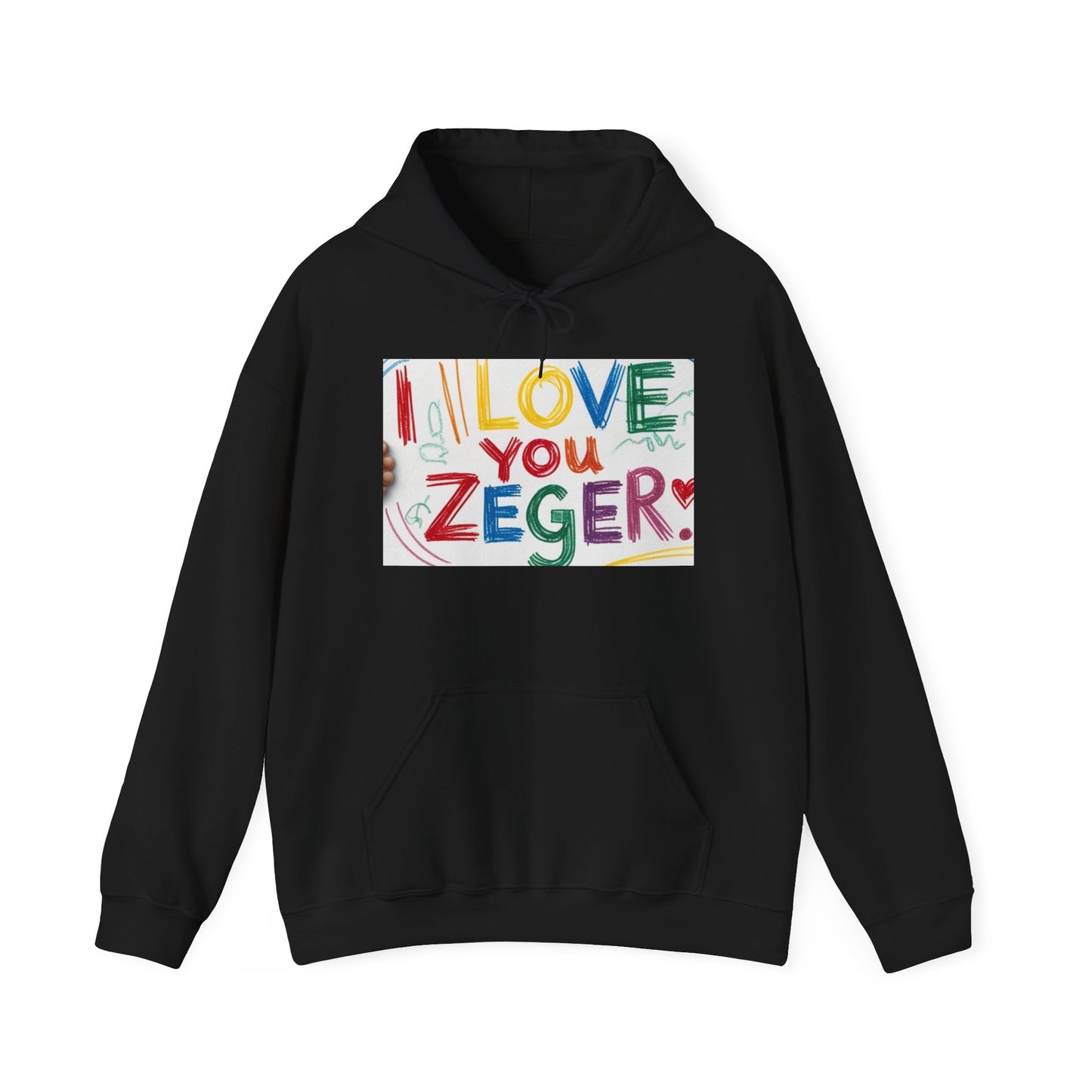 “Valentine special - Express Your Love - I Love You, Zeger Hooded Sweatshirt”