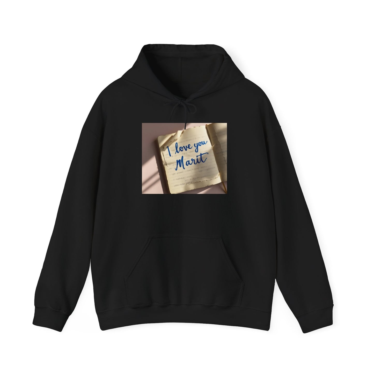 “Valentine special - Express Your Love - I Love You, Marit Hooded Sweatshirt”