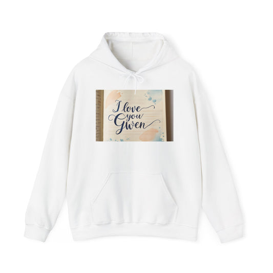 “Valentine special - Express Your Love - I Love You, Gwen Hooded Sweatshirt”