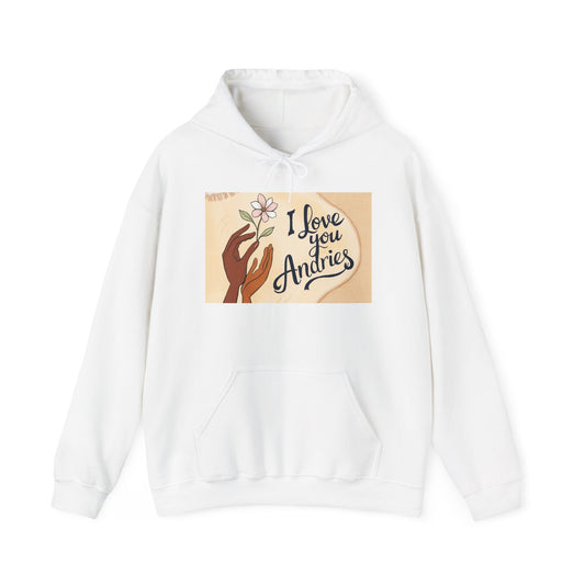“Valentine special - Express Your Love - I Love You, Andries Hooded Sweatshirt”