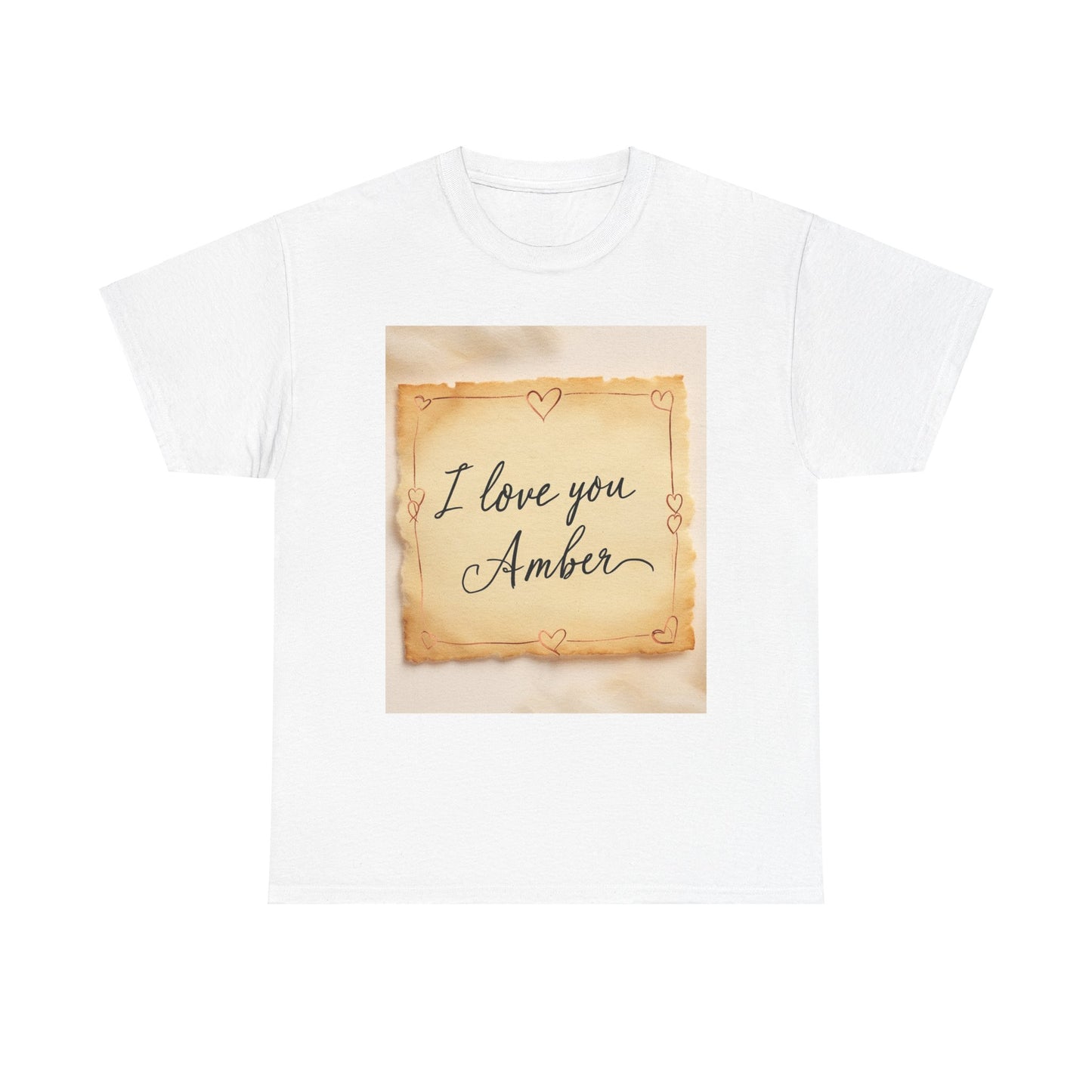 “Valentine special - Express Your Love - I Love You, Amber T-shirt”