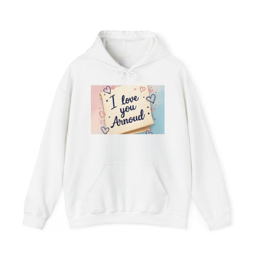 “Valentine special - Express Your Love - I Love You, Arnoud Hooded Sweatshirt”
