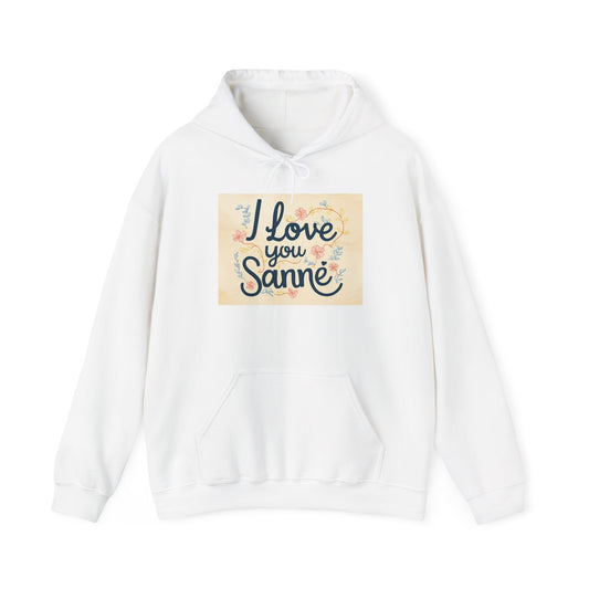 “Valentine special - Express Your Love - I Love You, Sanne Hooded Sweatshirt”