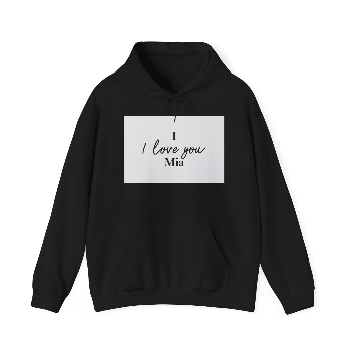 “Valentine special - Express Your Love - I Love You, Mia Hooded Sweatshirt”
