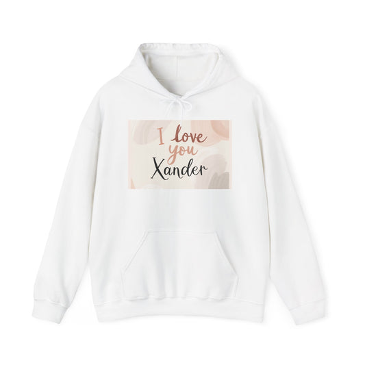 “Valentine special - Express Your Love - I Love You, Xander Hooded Sweatshirt”