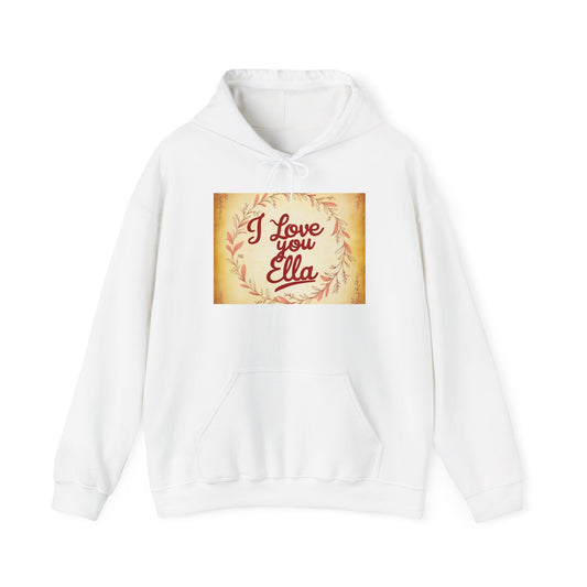“Valentine special - Express Your Love - I Love You, Ella Hooded Sweatshirt”