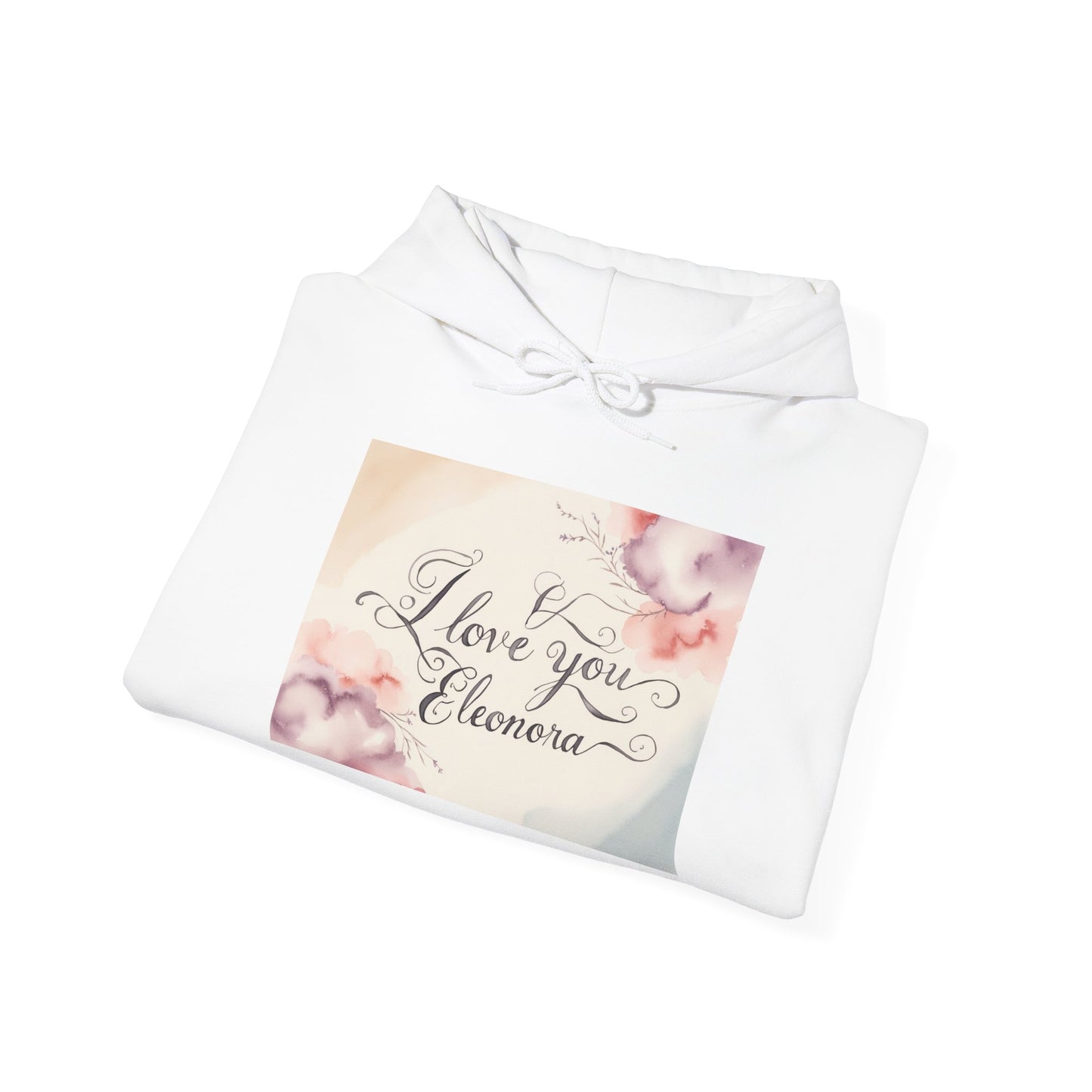“Valentine special - Express Your Love - I Love You, Eleonora Hooded Sweatshirt”