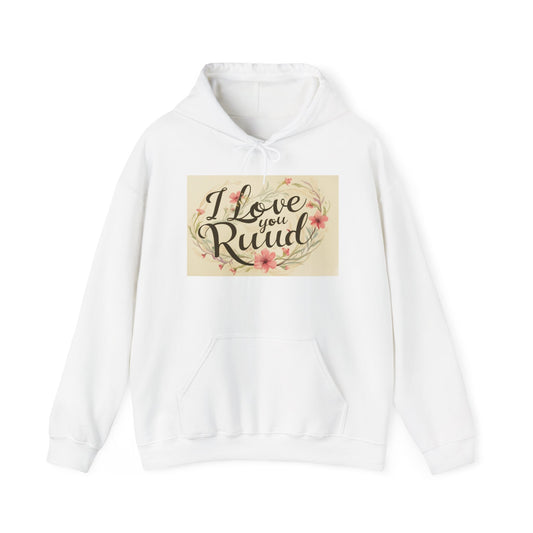 “Valentine special - Express Your Love - I Love You, Ruud Hooded Sweatshirt”