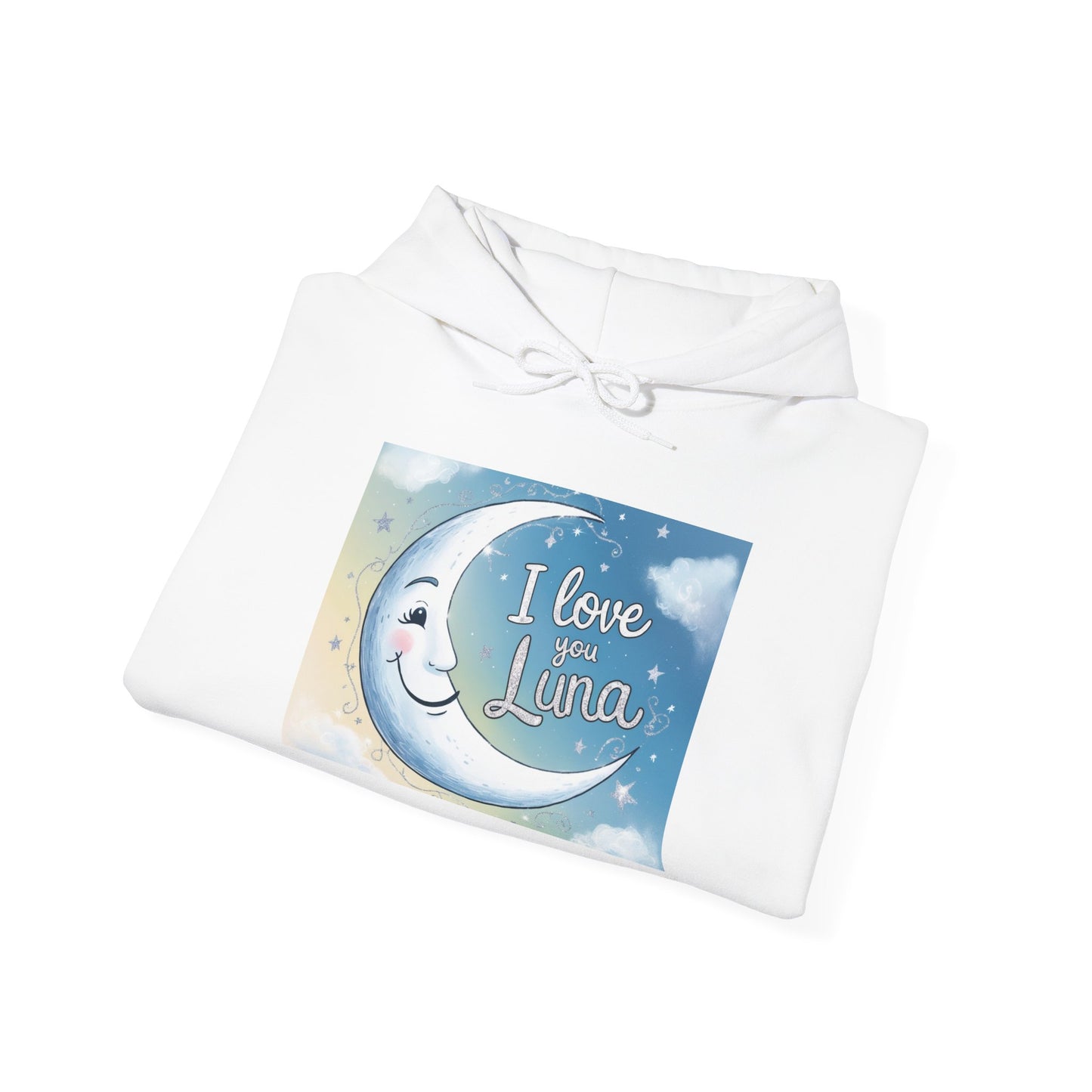 “Valentine special - Express Your Love - I Love You, Luna Hooded Sweatshirt”