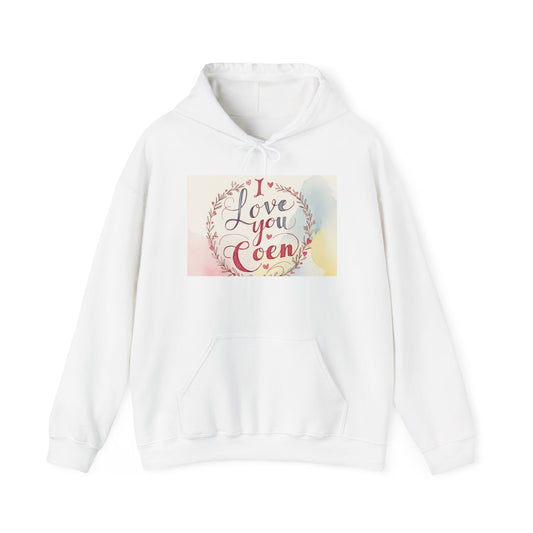 “Valentine special - Express Your Love - I Love You, Coen Hooded Sweatshirt”
