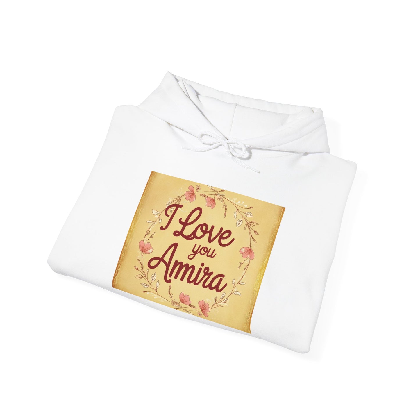 “Valentine special - Express Your Love - I Love You, Amira Hooded Sweatshirt”