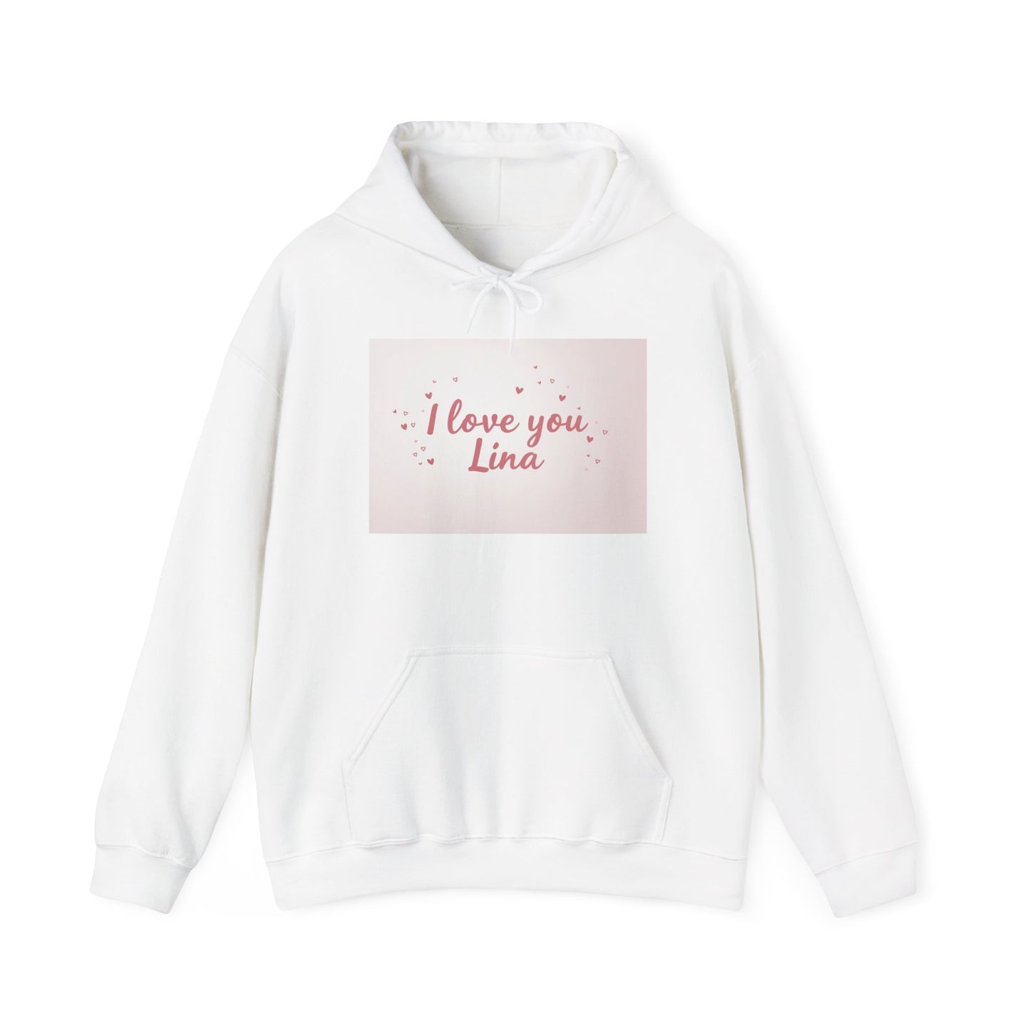 “Valentine special - Express Your Love - I Love You, Lina Hooded Sweatshirt”