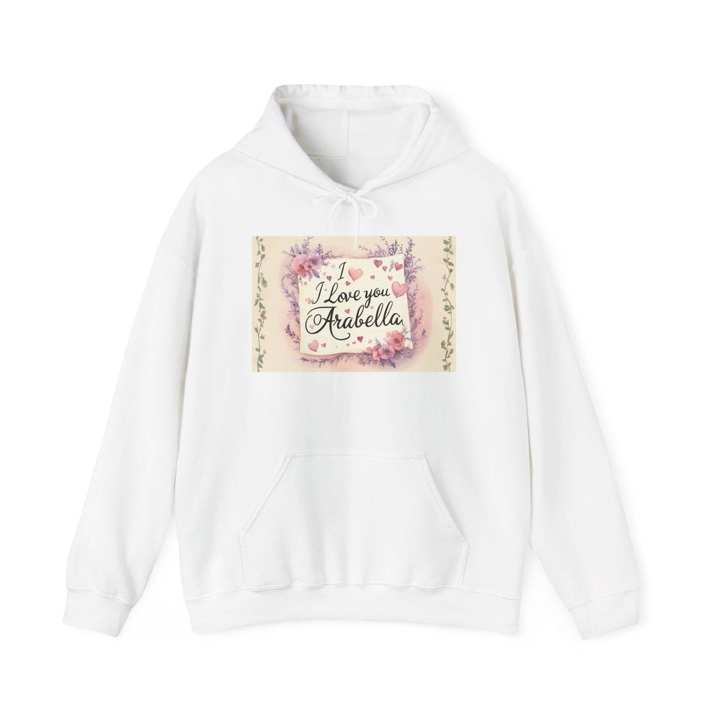 “Valentine special - Express Your Love - I Love You, Arabella Hooded Sweatshirt”