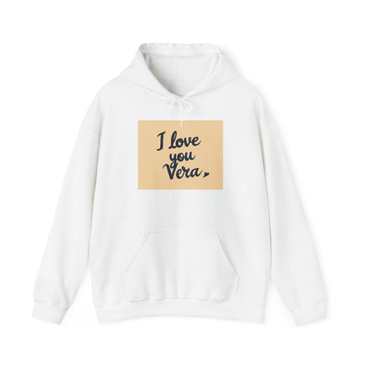 “Valentine special - Express Your Love - I Love You, Vera Hooded Sweatshirt”