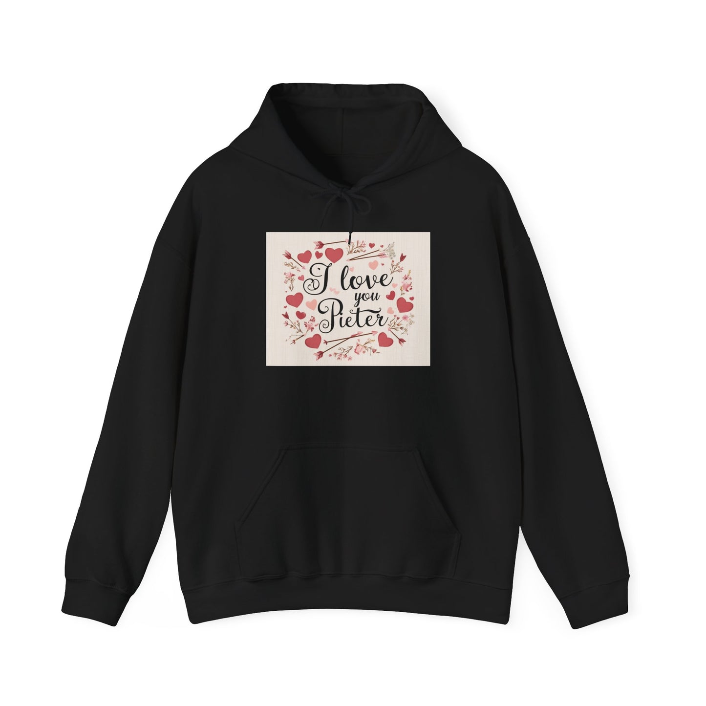 “Valentine special - Express Your Love - I Love You, Pieter Hooded Sweatshirt”