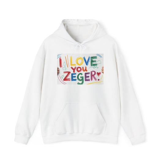 “Valentine special - Express Your Love - I Love You, Zeger Hooded Sweatshirt”