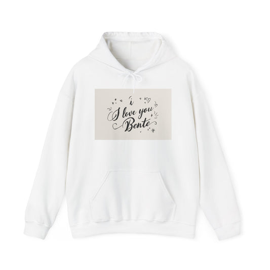 “Valentine special - Express Your Love - I Love You, Bente Hooded Sweatshirt”