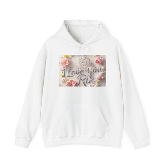 “Valentine special - Express Your Love - I Love You, Rik Hooded Sweatshirt”