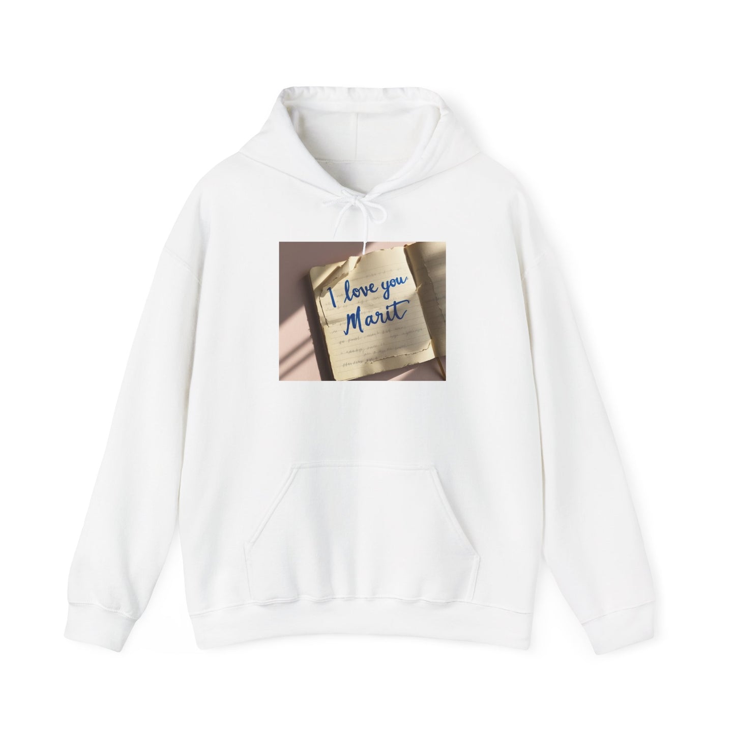 “Valentine special - Express Your Love - I Love You, Marit Hooded Sweatshirt”