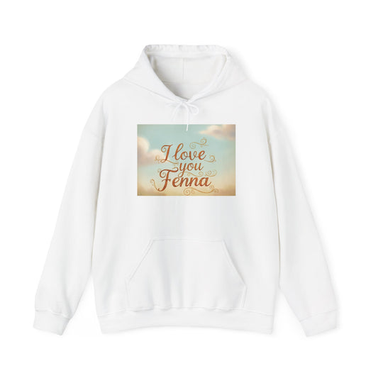 “Valentine special - Express Your Love - I Love You, Fenna Hooded Sweatshirt”