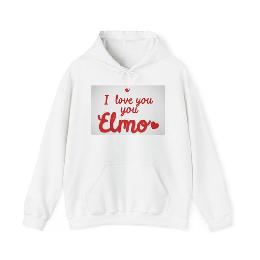 “Valentine special - Express Your Love - I Love You, Elmo Hooded Sweatshirt”
