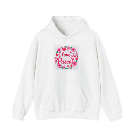 “Valentine special - Express Your Love - I Love You, Pascal Hooded Sweatshirt”