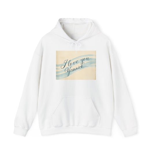 “Valentine special - Express Your Love - I Love You, Yannick Hooded Sweatshirt”